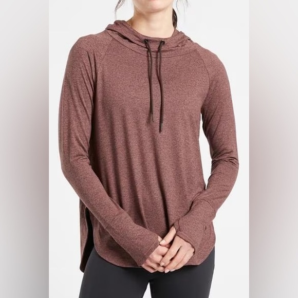Athleta Uptempo Hoodie Walnut Brown Hearth Rose - Picture 1 of 10